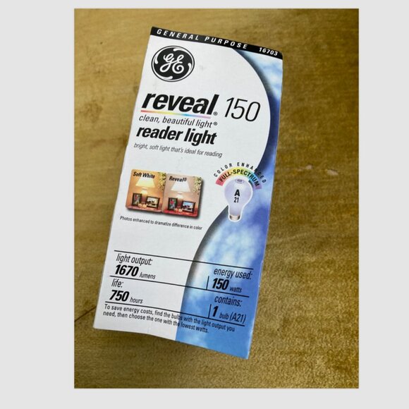 Sale is for ONE GE Reveal 150, Bulb, please see pictures. - Picture 5 of 7